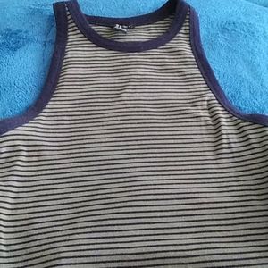 Stripped knit crop top